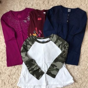 4 long sleeved tops; all different brands!
